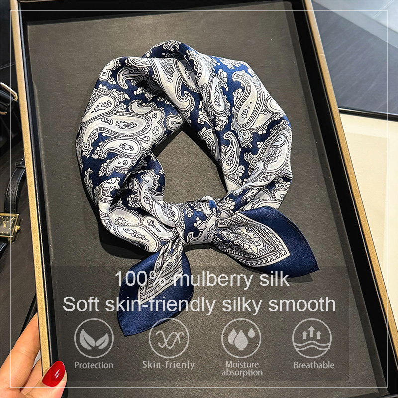 Face Scarf Mask - Syal Sutra Murbei 100% Mewah Wanita
