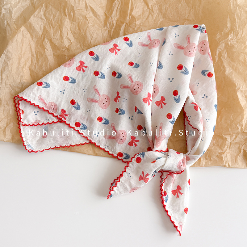 Face Scarf Mask - Syal Persegi Katun Linen 58 Cm