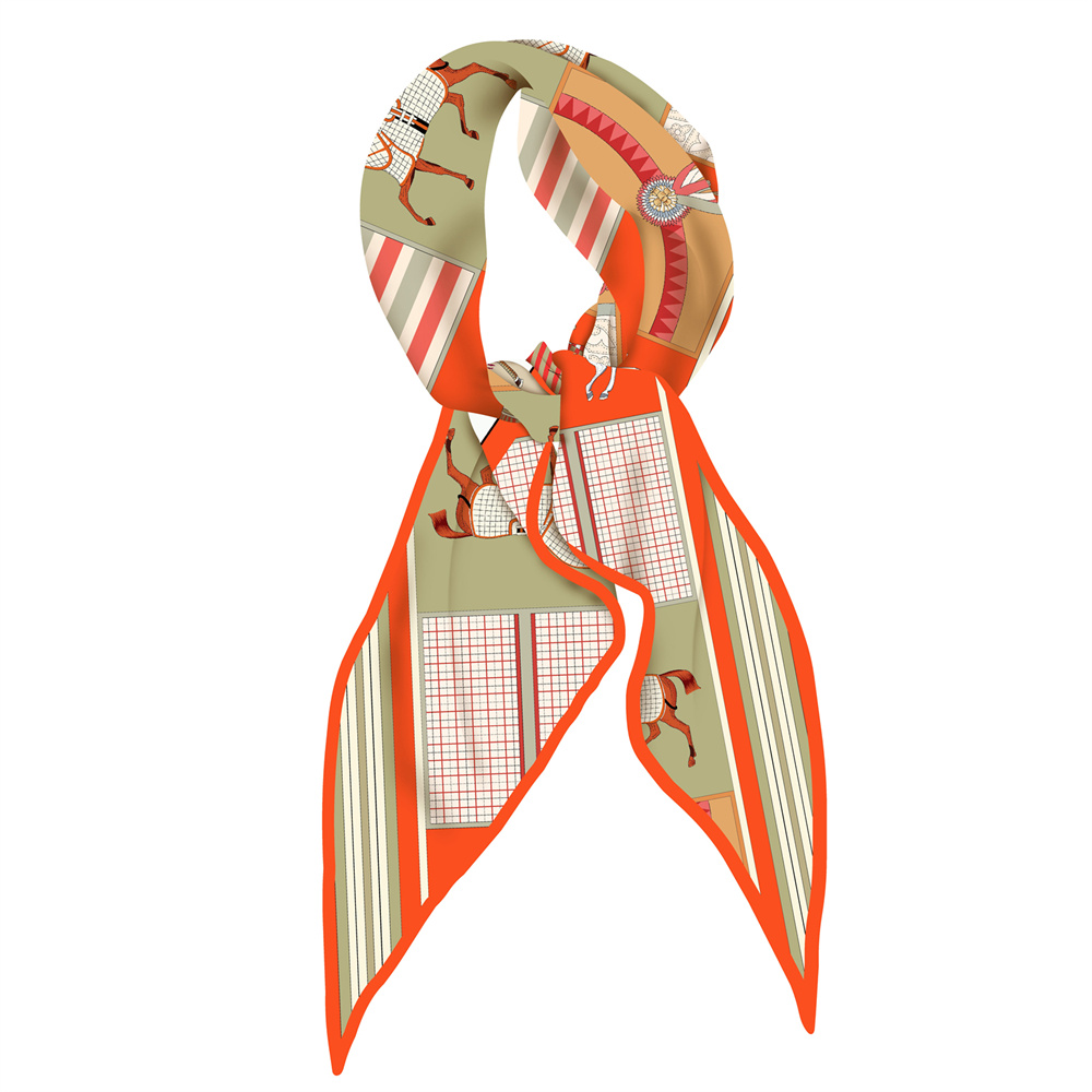 Face Scarf Mask - Syal Sutra Cetak dengan Desain Terbaru,