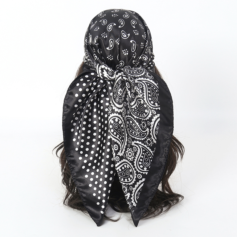Scarf Silk Square - Syal Sutra Rambut Sapu Tangan 90*90Cm