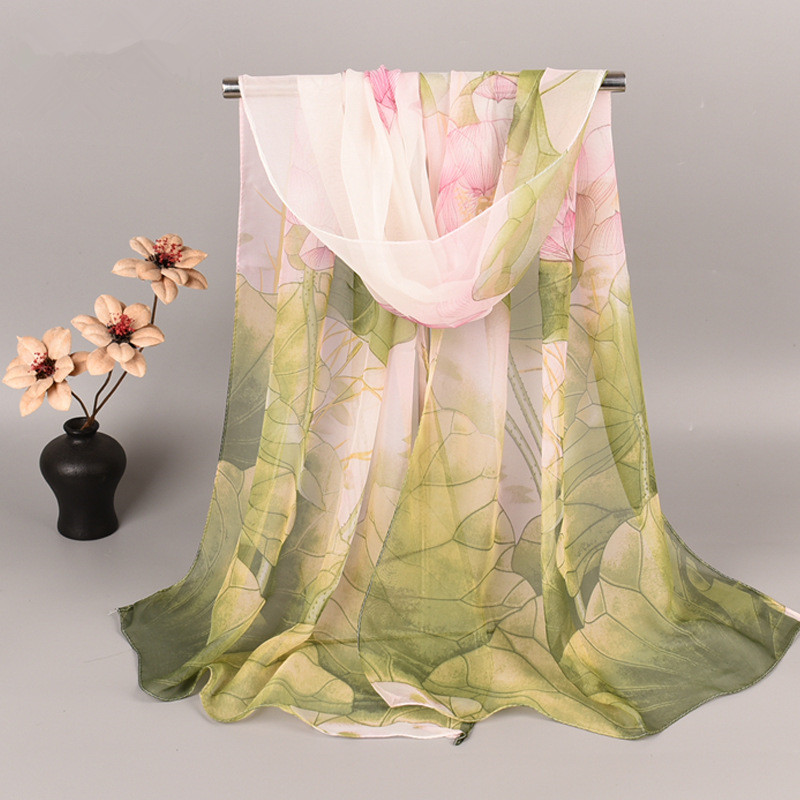 Syal Sutra Pantai Motif Bunga  - Face Scarf Mask ulasan dan harga