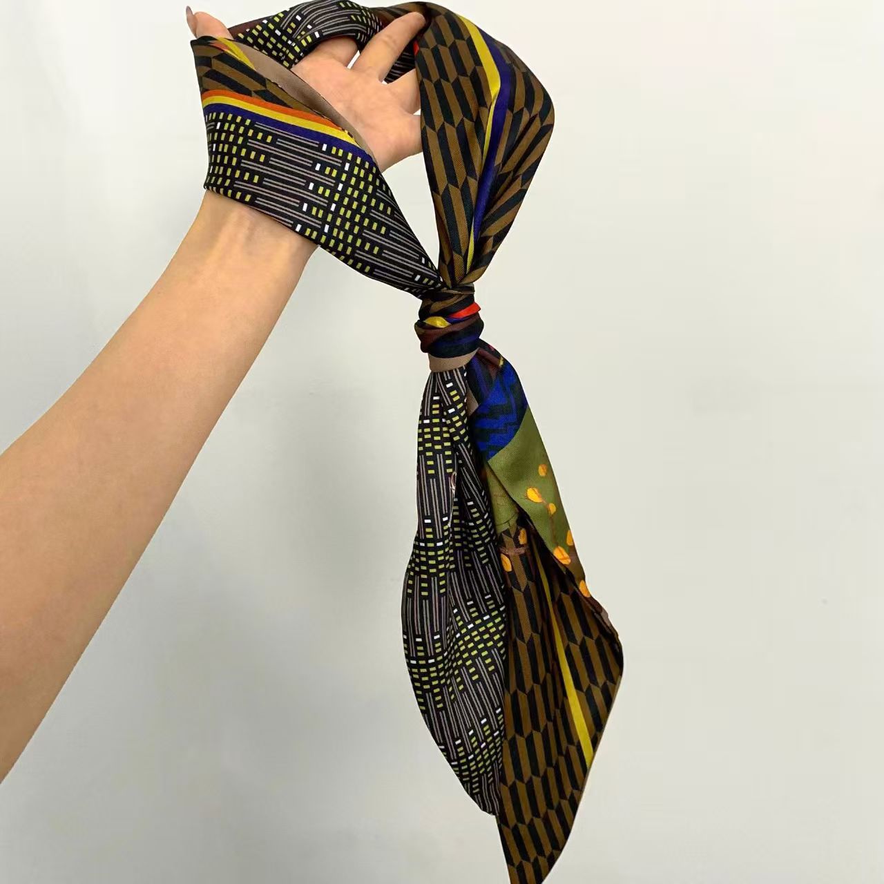 Syal Sutra Mewah Motif Cetak,  - Face Scarf Mask ulasan dan harga