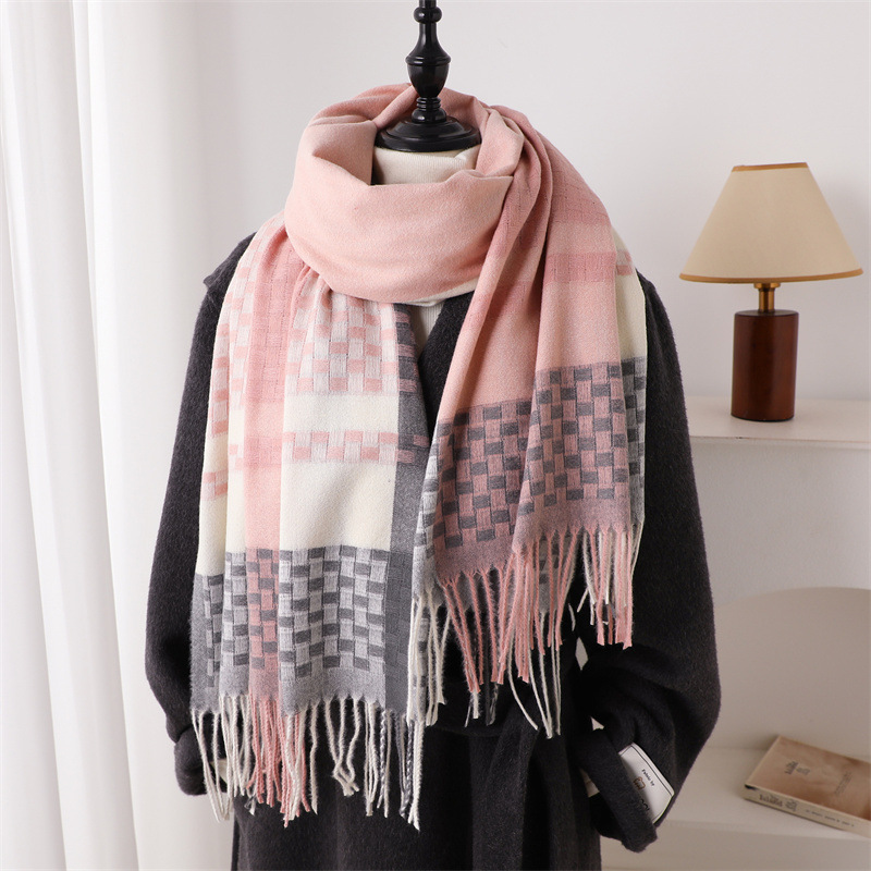 Syal Kasmir Wanita Bermotif Ko - Woven Scarf Blanket ulasan dan harga
