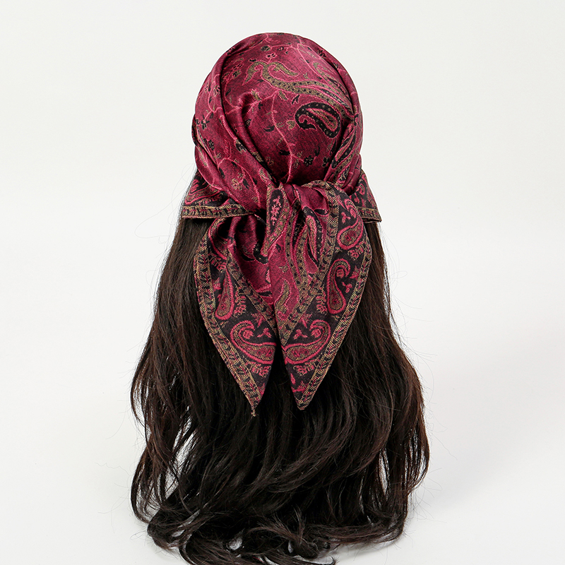 Syal Sutra Mewah 70*70Cm Ikat  - Face Scarf Mask ulasan dan harga